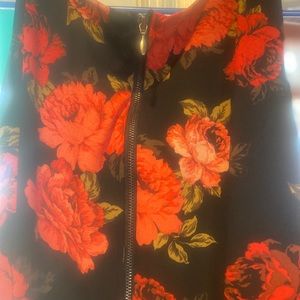 Red and black floral maxi dress Torrid size 18
